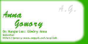 anna gomory business card